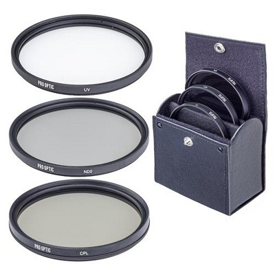  ProOptic 58mm Digital Essentials Filter Kit, with Ultra Violet (UV), Circular Polarizer and Neutral Density 2 (ND2) Filters, with Pouch 