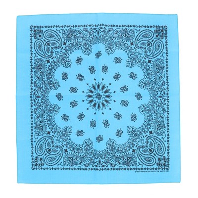 Ctm Cotton Contemporary Paisley Print Bandana, Turquoise : Target