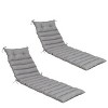 NEW 2PCS Set Outdoor Lounge Chair Cushion Replacement Patio Funiture Seat Cushion Chaise Lounge Cushion-Grey Wrong photo - 2 of 4