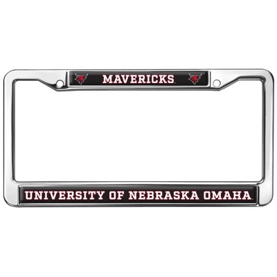 Nebraska at Omaha Mavericks Logo Full Size Standard License Plate Metal Frame