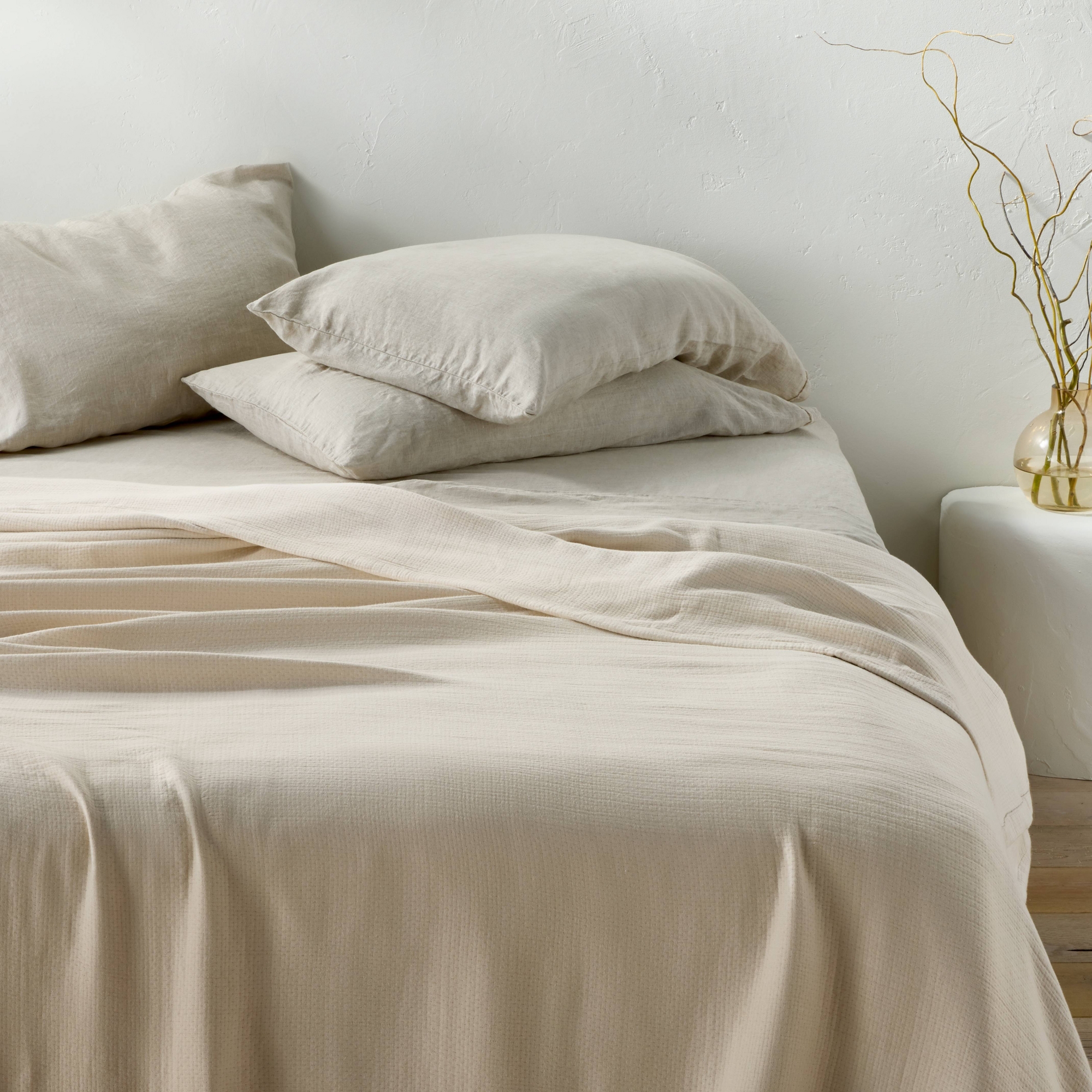 King Rayon from Bamboo Matelasse Blanket Natural - Casaluna™