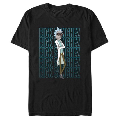Men's Rick And Morty Rick Sanchez Name Stack T-Shirt