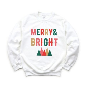 Simply Sage Market Women's Graphic Sweatshirt Merry and Bright Mountains - 1 of 4