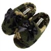 Jessica Simpson Girl's Slip-On Faux Shearling Clog Slippers with Satin Bow - 2 of 4