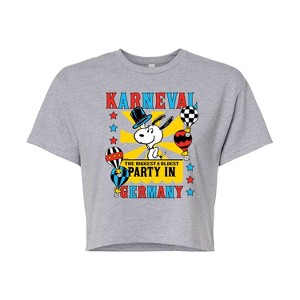 Women's - Peanuts - Karneval Biggest Oldest Party Germany Cropped Graphic T-Shirt - 1 of 4