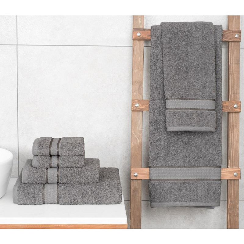 American Soft Linen 6 Piece Towel Set, 100% Cotton Towels for Bathroom, Dorlion Collection, 2 of 6
