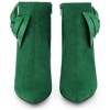 Allegra K Women's Pointy Toe Bow Decor Zip-Up Stiletto Heels Ankle Boots - 2 of 4