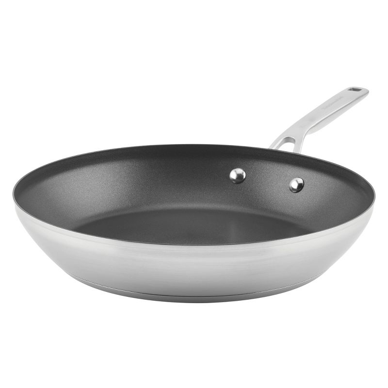 KitchenAid 3-Ply Base Stainless Steel 12&#34; Nonstick Frying Pan, 1 of 16
