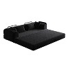 78.7-Inch Green Chenille Folding Mattress Sofa with Cylindrical Pillow Floor Sofa Lounge Couch for Living Room Bedroom Lounge Studio - 4 of 4