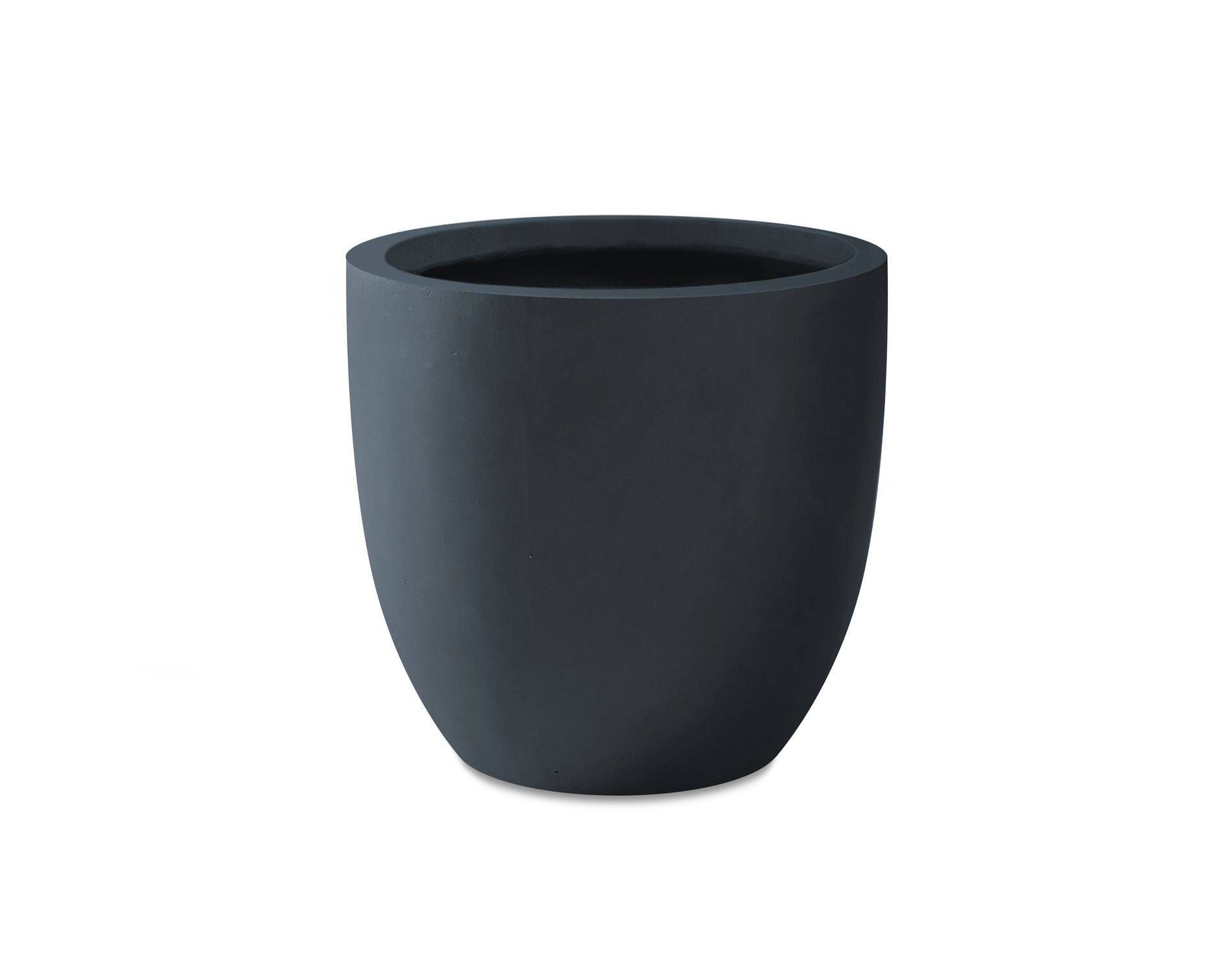 Rosemead Home & Garden, Inc. Kante  Fiberglass and Concrete Indoor Planter Pots Black 16.54" x 16.54" x 15.35"