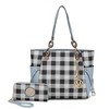 MKF Collection Yale Checkered Tote Bag with Wallet by Mia K - 2 of 4