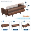 75" Convertible Futon Sofa Bed, PU Leather Couch, Loveseat，Modern Mid-Century Design for Small Apartments - 2 of 4