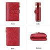 BEAFUP Small Wallets for Women,Leather RFID Blocking Bifold Double Zipper Pockets Wallet Card Case Purse with 2 ID Windows - 4 of 4