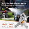 VEVOR Pressure Washer Pump, 7/8" Shaft Vertical, 3300 PSI, 3.0GPM, Replacement Power Washer Pumps Kit with 5 Nozzles,Hardware and Siphon Tube,Silver - 3 of 4