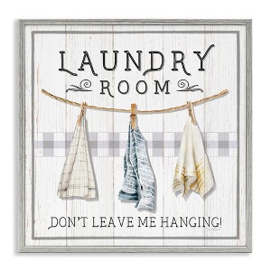 Stupell Industries Laundry Room Hanging Towels, 12" x 12" - 1 of 4
