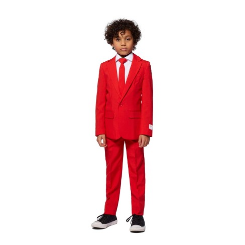 Opposuits Boys Solid Color Suits Red Devil Red Size 8 Years Target