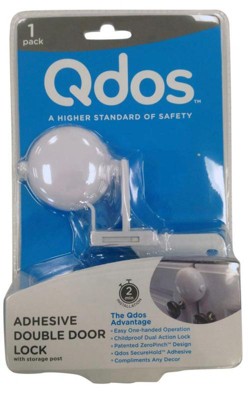 Adhesive Double Door Lock — Qdos Baby Gates Child Safety and Baby