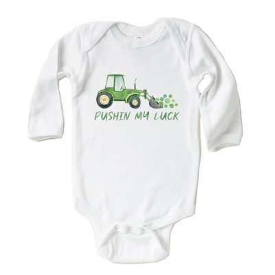 The Juniper Shop Pushin My Luck Baby Long Sleeve Bodysuit