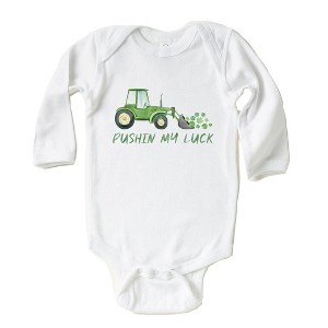 The Juniper Shop Pushin My Luck Baby Long Sleeve Bodysuit - 1 of 3