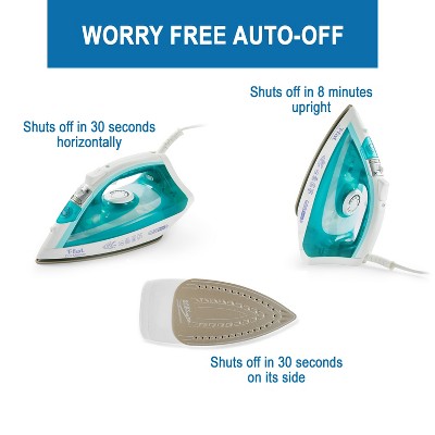 T-fal EcoMaster Blue Ceramic Soleplate Steam Iron