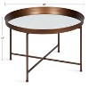 Kate and Laurel Celia Round Metal Coffee Table, 28.25x28.25x19, Bronze - 2 of 4