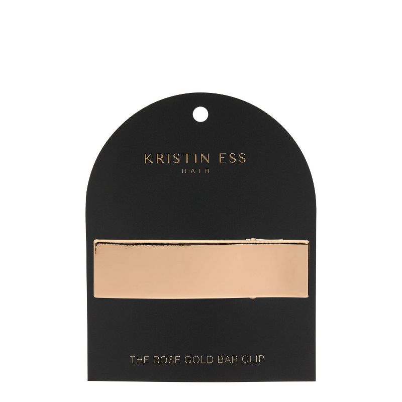 Kristin Ess The Rose Gold Bar Clip for Hair, 1 of 10