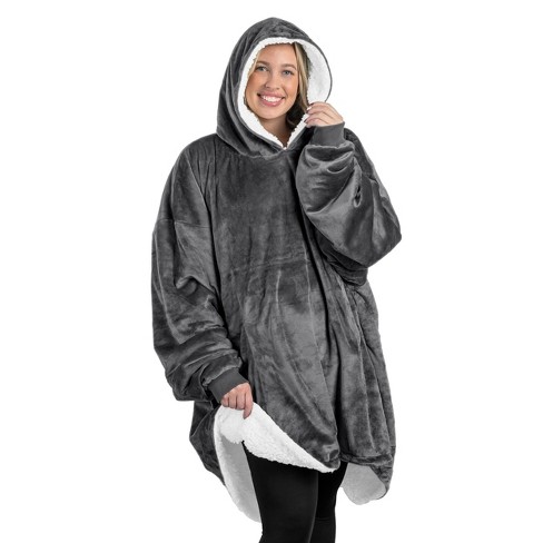 Grey hooded online blanket