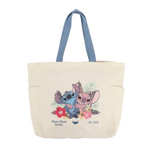 Lilo & Stitch Ohana Means Family 15.5-Inch Adult Canvas Tote Bag - 1 of 4