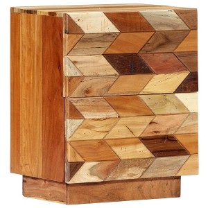 vidaXL Bedside Cabinet 15.7"x11.8"x19.7" Solid Reclaimed Wood - 1 of 4