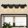 DAKAFUL Bathroom Vanity Light, Vanity Fixtures with Clear Glass Shades,Modern Matte Black Wall Sconce Over Mirror,for Bedroom/Living Room - 2 of 4