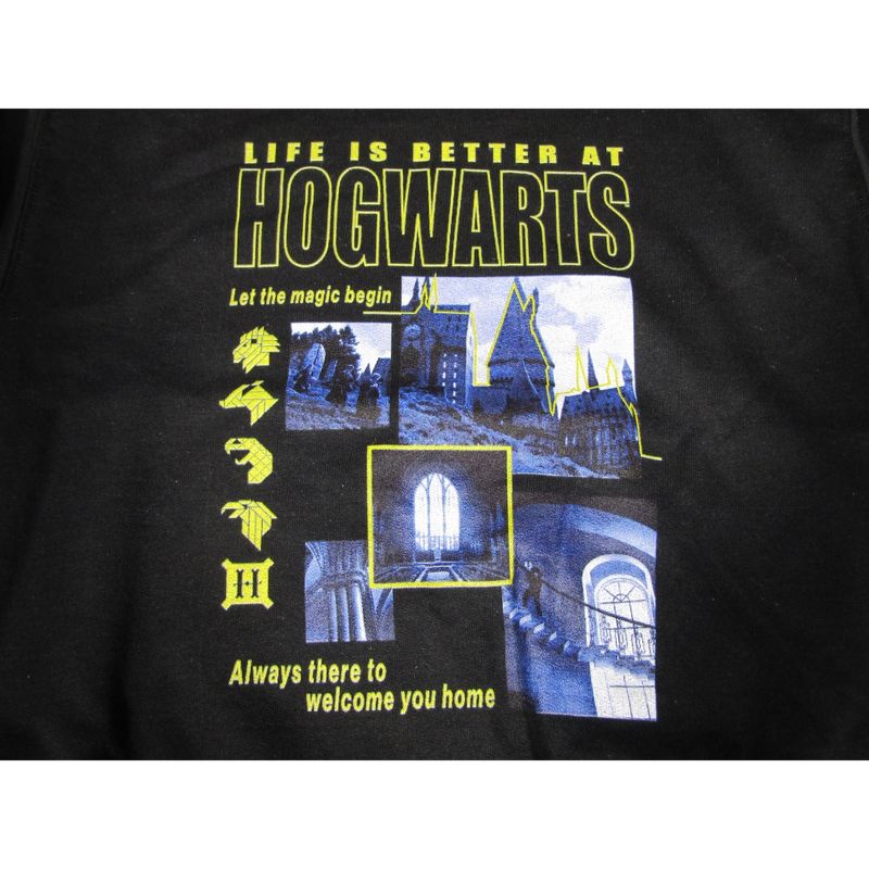 Harry Potter Life Is Better At Hogwarts Boy's Black Long Sleeve Shirt, 2 of 3