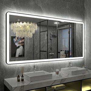 Apmir Super Bright Independent Controlled Front & Back LED Lighted Anti-Fog Aluminum Alloy Framed Tempered Glass Bathroom Mirror with  3-Year Warranty - 1 of 4