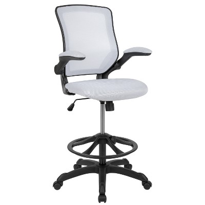 Emma And Oliver Mid-back Mesh Ergonomic Drafting Chair With