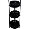Sapphtopaz Woven End Table with 3-Tier Paper Rope Tray Oval Storage Basket with Metal Frame Versatile Sofa Side Table for Living Room, Bedroom - 3 of 4