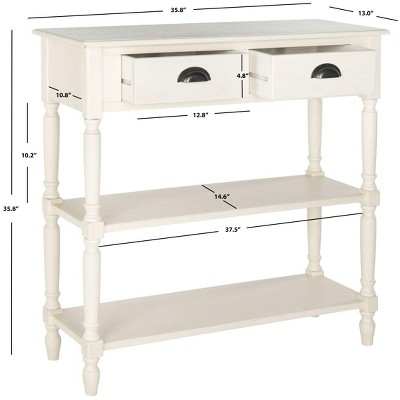 White Pine Spindle Leg Console Table with Storage