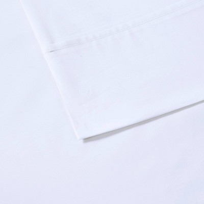 Luxurious Full/Double White Cotton Percale Sheet Set