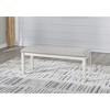 Signature Design by Ashley Robbinsdale Upholstered Dining Room Bench with Nailhead Trim, Antique White - 2 of 4