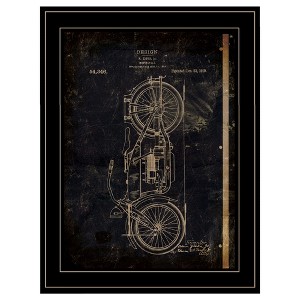 "Motor Bike Patent I" by Cloverfield & Co, Ready to Hang Framed Print, Black Frame - 1 of 1