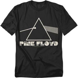 Men's Pink Floyd Simple Black And White Dark Side Of The Moon T-Shirt - 1 of 4