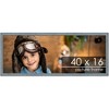 PosterPalooza | Panoramic Textured Blue Picture Frame - UV Acrylic, Foam Board Backing, Hanging Hardware - 2 of 4