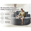 Round Memory Foam Chair Bed with Three Pillows, Removable Cushions and Anti-Slip Design for Living Room - 3 of 4