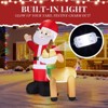6.3FT Christmas Inflatable Decoration, Inflatable Santa and Reindeer, Funny Blow Up Yard Decorations for Holiday Party Front Yard Lawn Garden Decor - 2 of 4