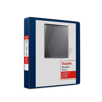 Staples Standard 1 1/2" 3-Ring View Binder Blue (26439-CC) 82652