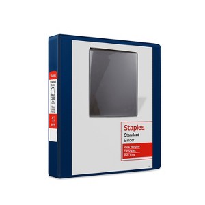 Staples Standard 1 1/2" 3-Ring View Binder Blue (26439-CC) 82652 - 1 of 4