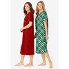 Dreams & Co. Plus Size 2-Pack Long Sleepshirts - 4 of 4