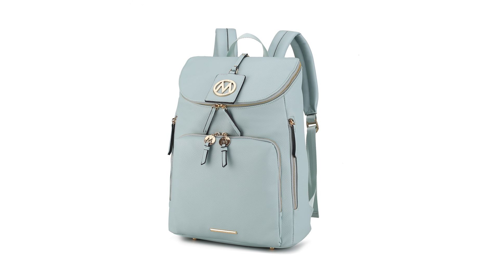 MKF Collection Angela vegan Leather Large Travel Backpack by Mia K - Seafoam