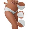 INSPIRE CHIC Women's Cotton Low Waist Under the Bump Maternity Briefs Pregnancy Classic Underwear - 3 of 4