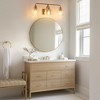 DORESshop 27 In. 3-Light Brushed Nickel Vanity Light with Clear Glass Shades, Elegant Bathroom Wall Sconce for Vanity or Mirror - 4 of 4