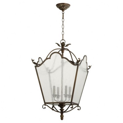 Quorum Lighting Salento 4-Light Entry Pendant, Vintage Copper, 18.5W x 29.25H, Dry Rated