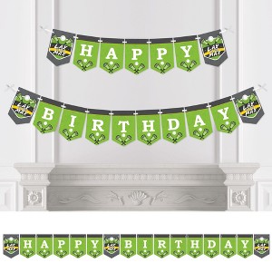 Big Dot of Happiness Lax to the Max Lacrosse Birthday Party Bunting Banner Party Decorations Happy Birthday - 1 of 4